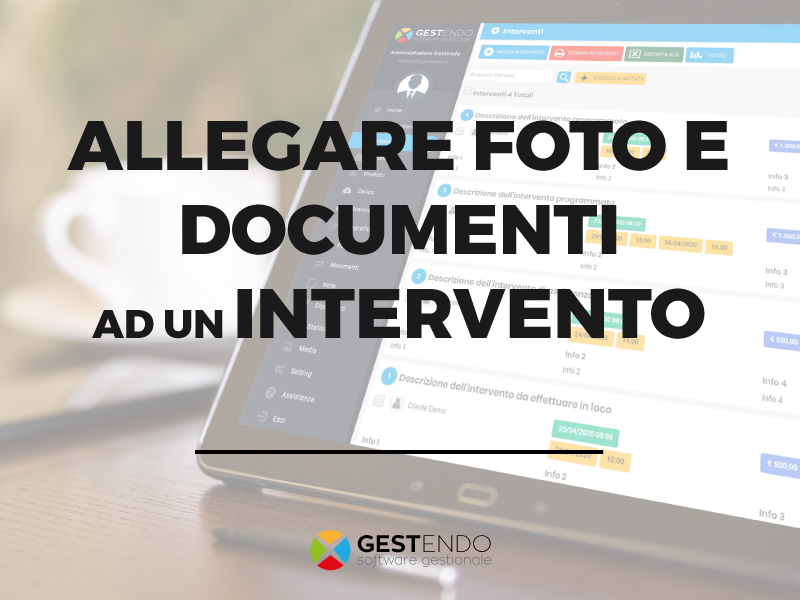 allegare foto ad un intervento di assistenza tecnica