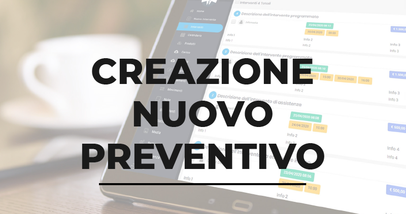 creazione nuovo preventivo gestendo