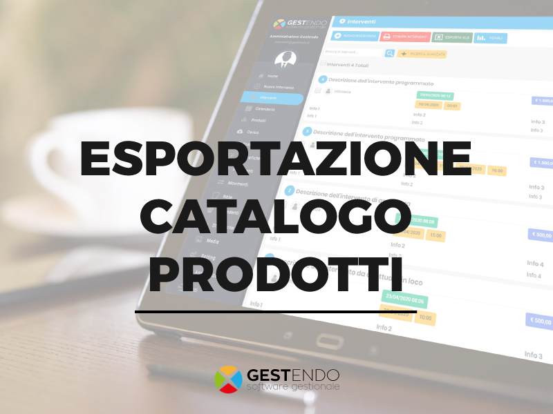 esportazione catalogo prodotti