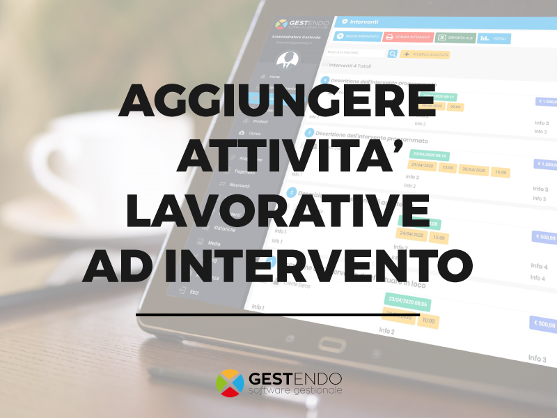 Aggiungere attività lavorative ad intervento